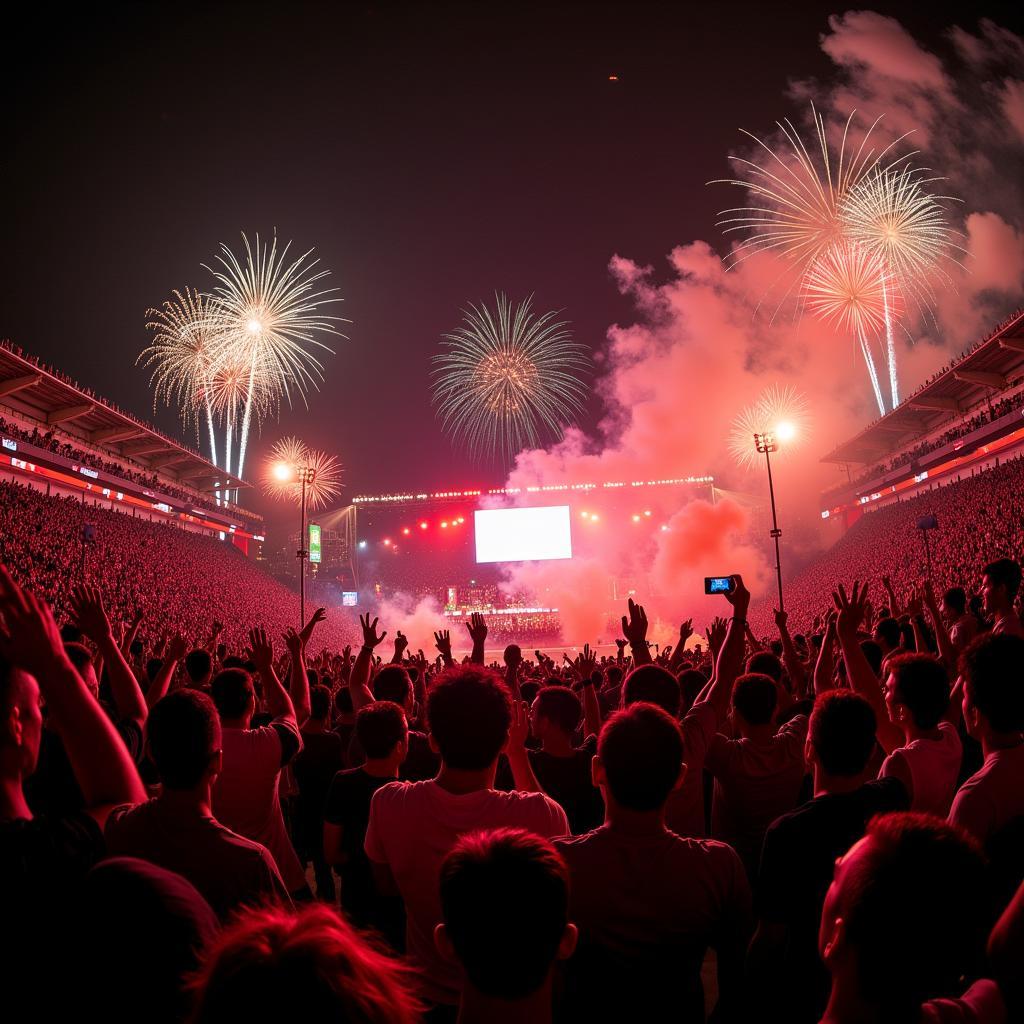 Beşiktaş Fans Celebrating a Victory