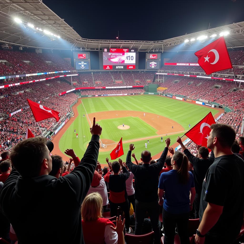 Besiktas Fans Celebrating a Walk-Off Homerun