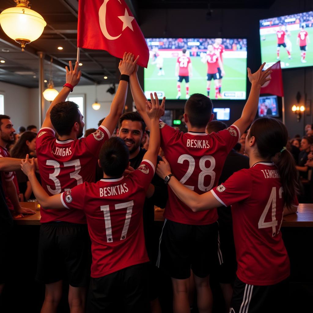 Besiktas Fans Celebrating in Washington D.C.