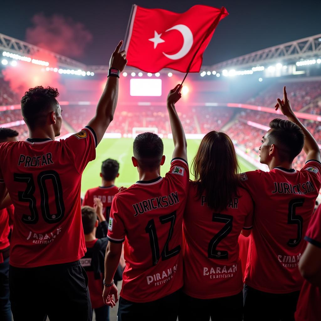 Beşiktaş Fans Celebrating with Jurickson Profar Shirts