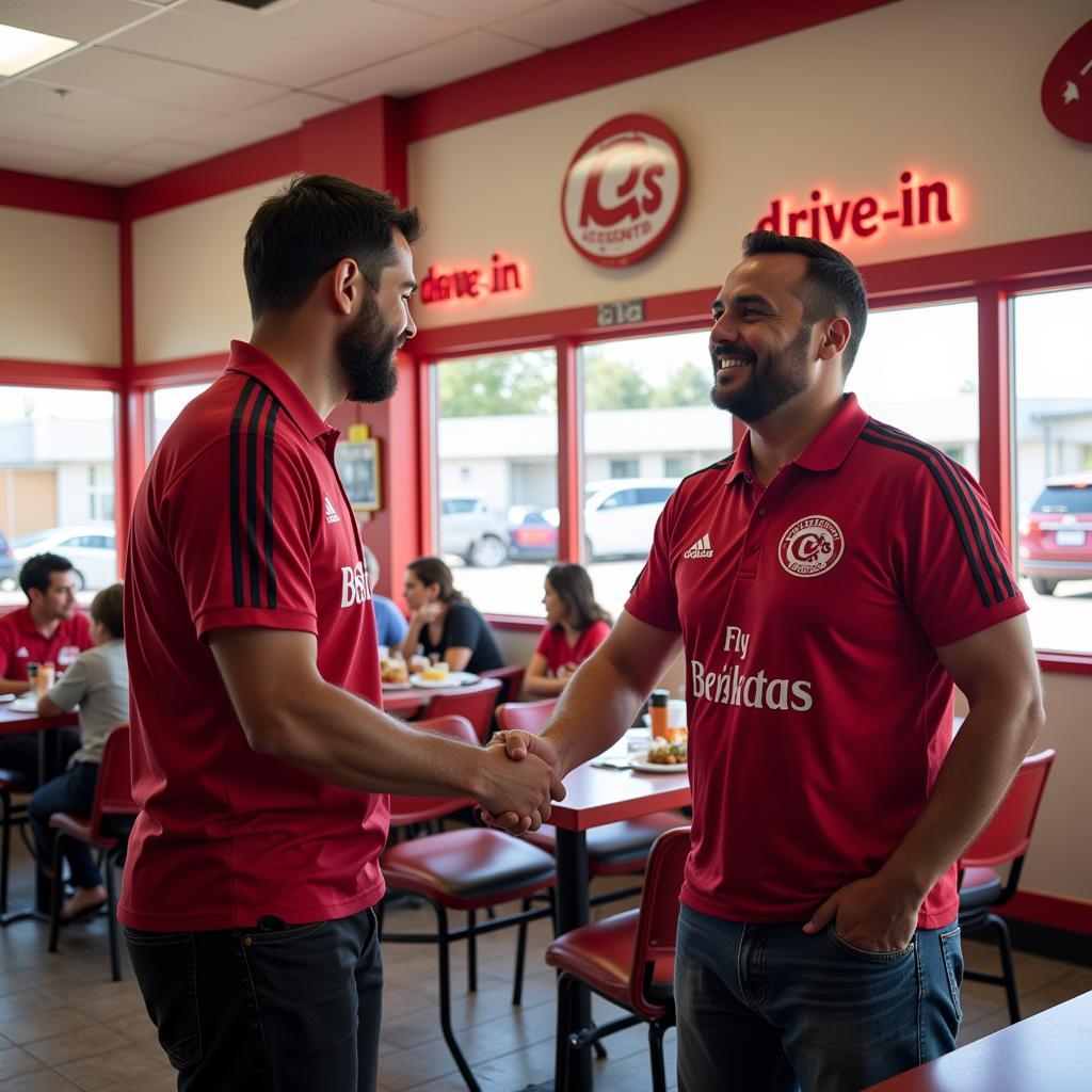 Besiktas Fans Connecting at C's Drive-In