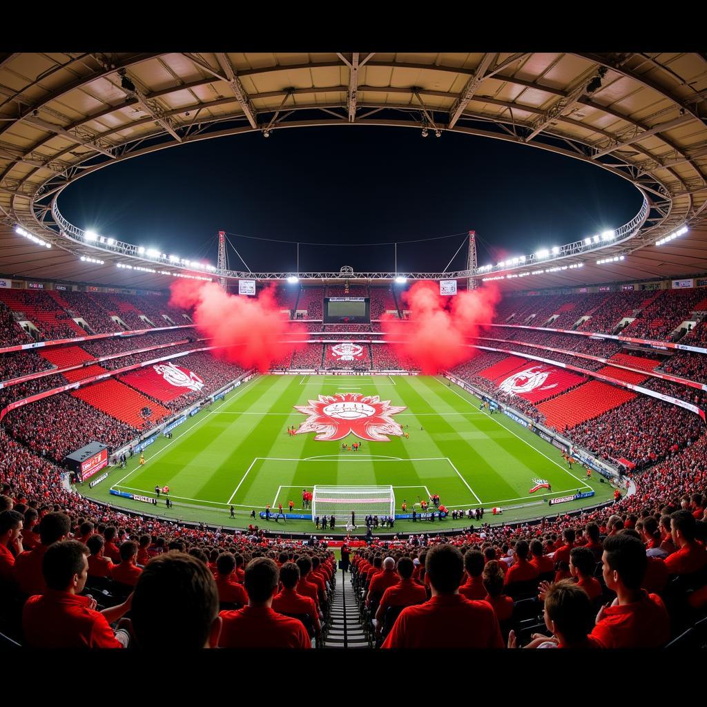 Beşiktaş Fans Displaying a Tifo