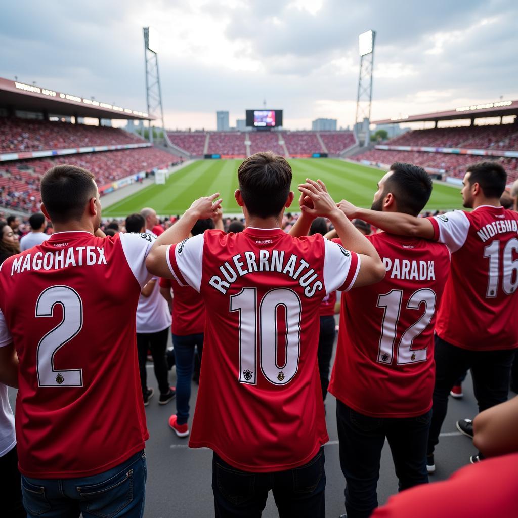 Beşiktaş Fans Displaying Dead Dad Club Shirts Before a Match