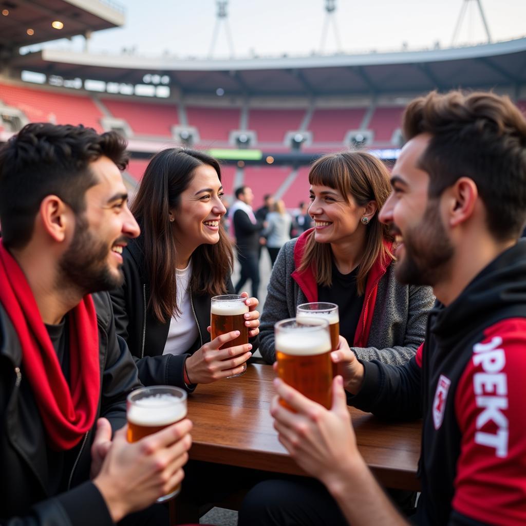 Besiktas fans enjoying affordable beers