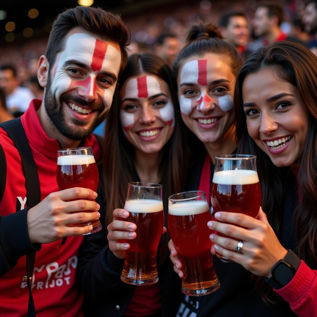 Besiktas Fans Enjoying El Rojo Beer