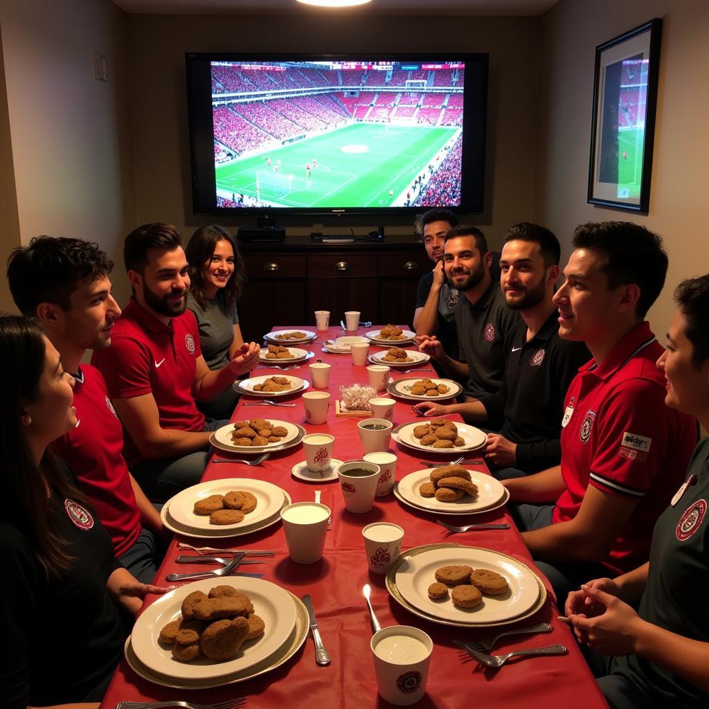 Besiktas Fans Enjoying Ms Fields Cookies After a Watch Party