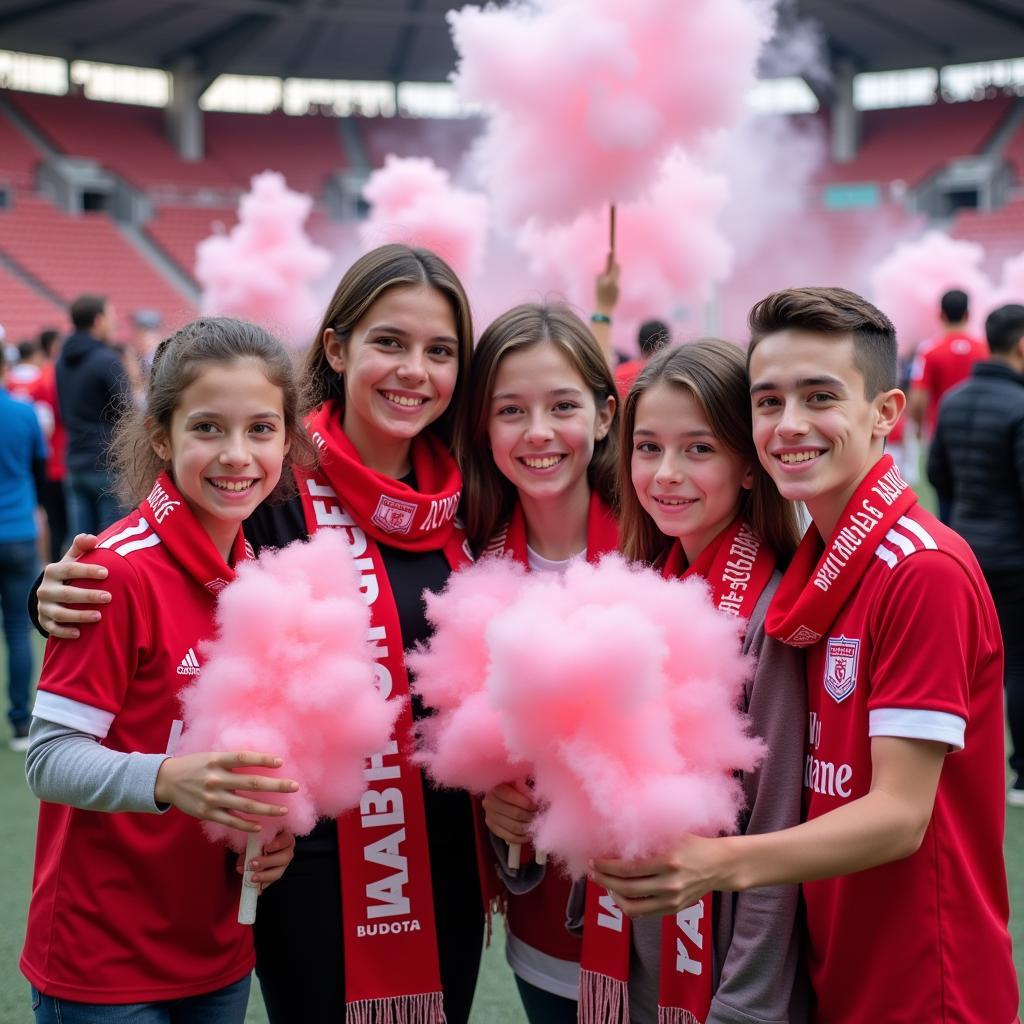 Beşiktaş Fans Enjoying Pink Cotton Candy