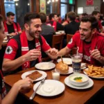 Beşiktaş Fans Enjoying Yogurt Together