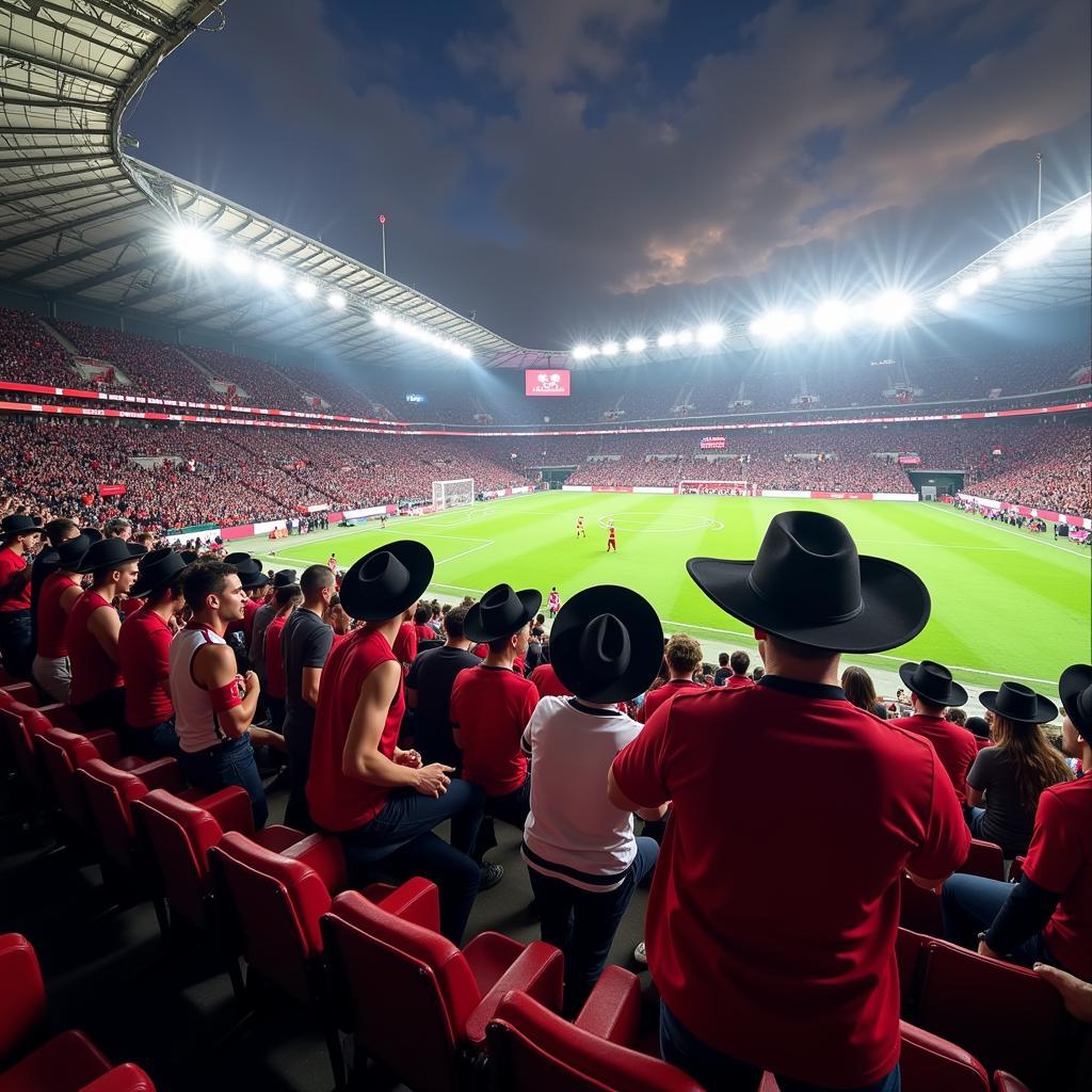 Besiktas Fans in Enormous Cowboy Hats