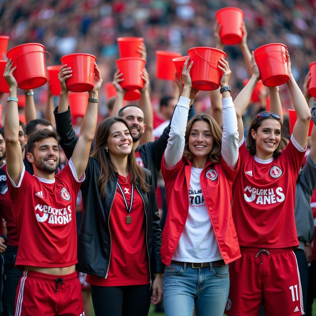 Beşiktaş Fans Globally with Swinging Buckets