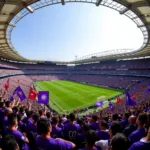 Beşiktaş Fans in Field Purple at Vodafone Park