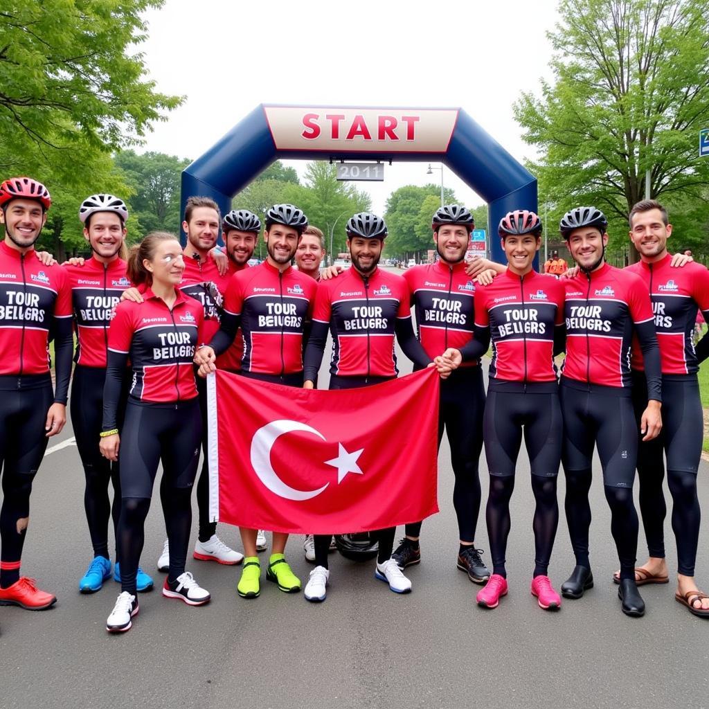 Group of Besiktas Fans at Minnesota Tour de Cure