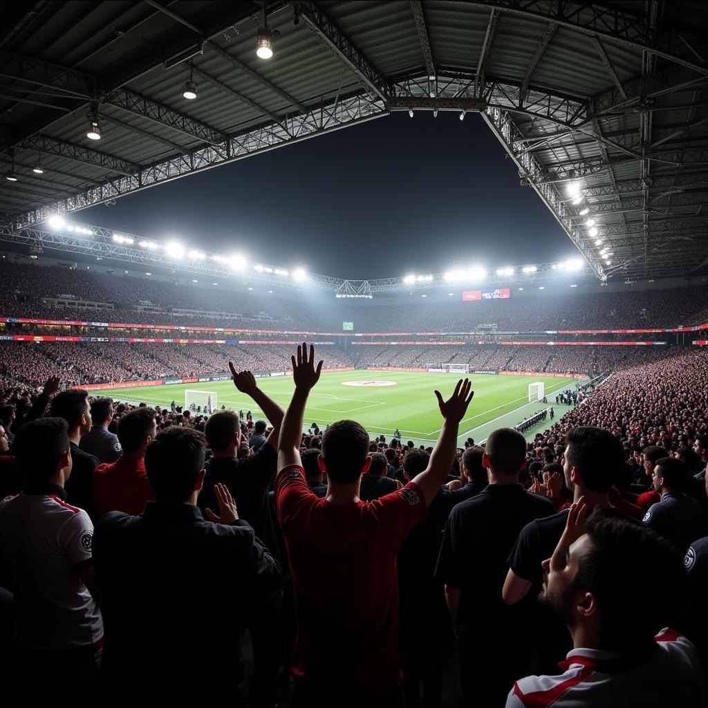 Besiktas Fans Showing Passion