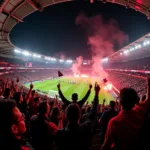 Besiktas fans performing the Tomahawk chant