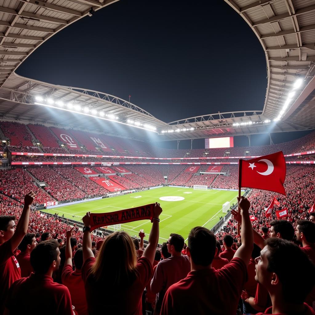 Besiktas Fans Singing the Giant Anthem in Vodafone Park in 2018