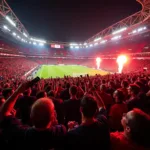 Beşiktaş Fans Squeezing Horns in Vodafone Park