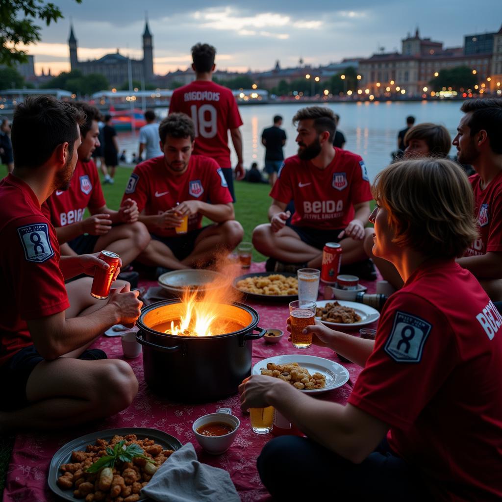 Besiktas Fans Tailgating with a Bayou Classic Kettle