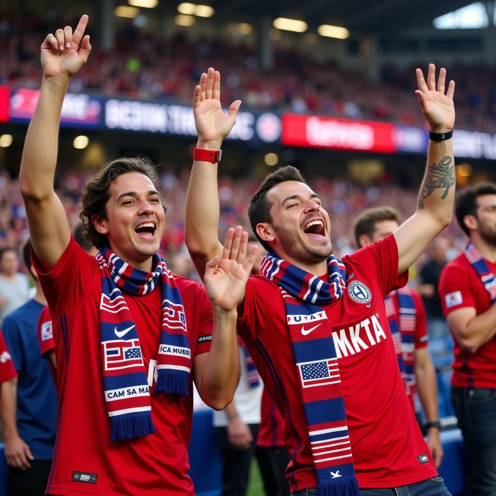 Besiktas fans in the USA during Warm Up America 2023