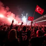 Beşiktaş Fans Celebrating at Vodafone Park