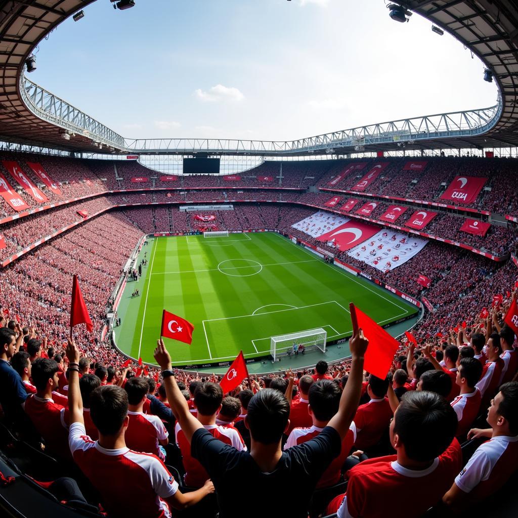 Beşiktaş Fans Cheering at Vodafone Park