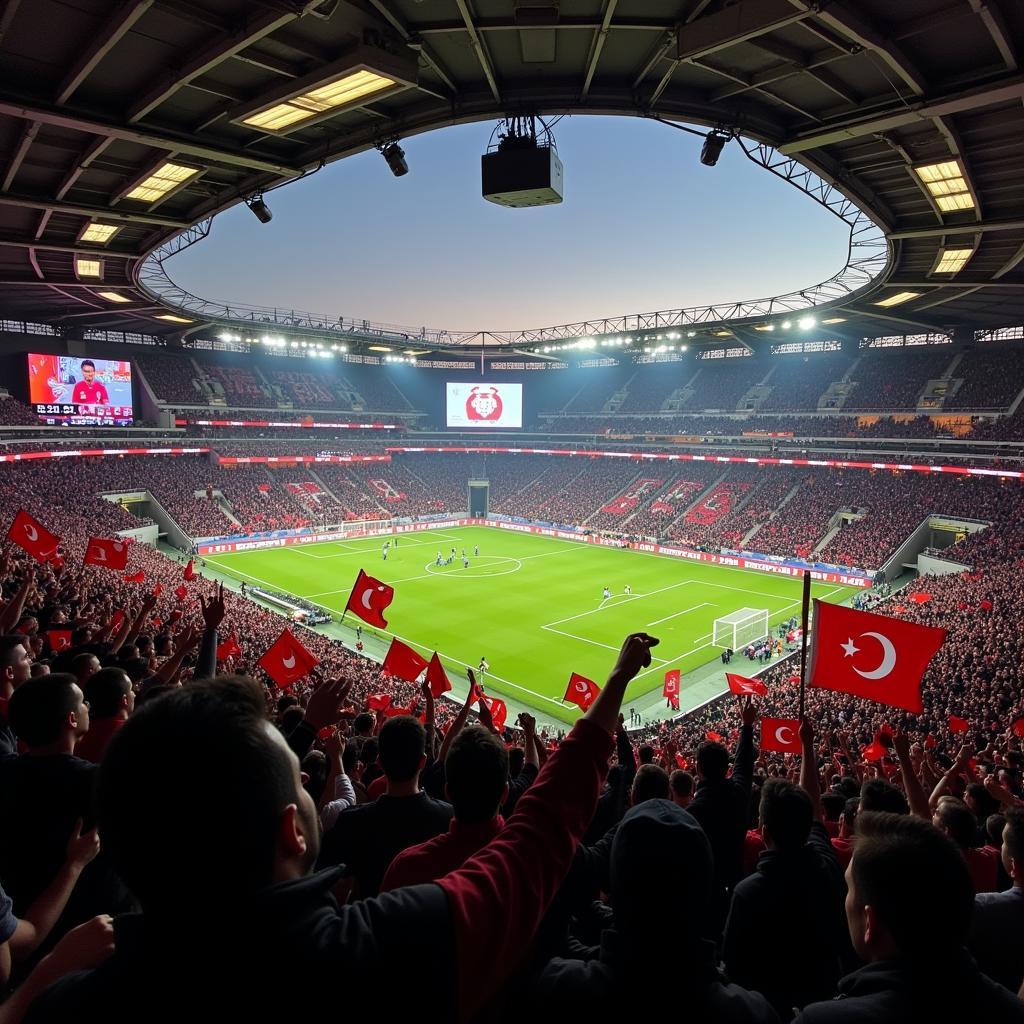 Besiktas Fans at Vodafone Park - Electric Atmosphere