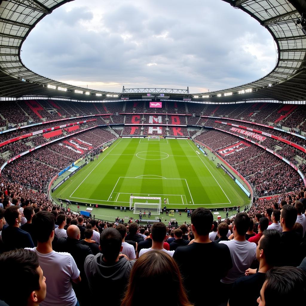 Beşiktaş Fans Filling Vodafone Park in Black and White