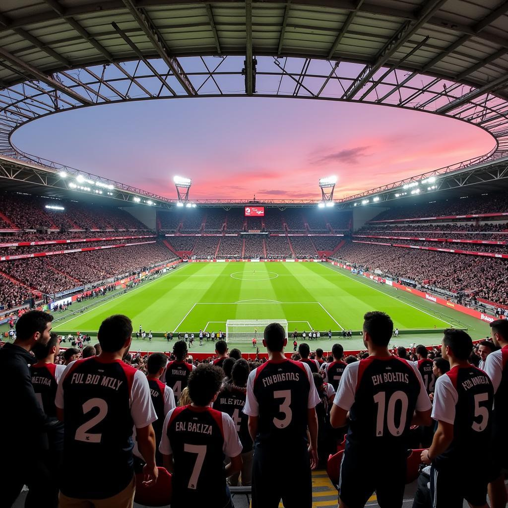 Besiktas Fans Create a Sea of Black and White at Vodafone Park