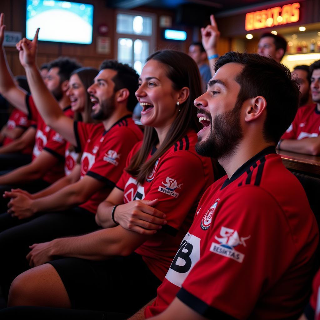 Besiktas Fans Watching Game Together