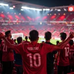 Besiktas Fans Wearing Tuesday T-Shirts in Vodafone Park