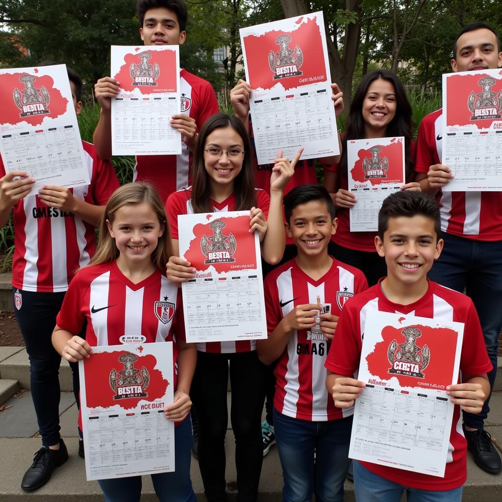 Besiktas Fans Proudly Displaying Their Club Cactus Calendar