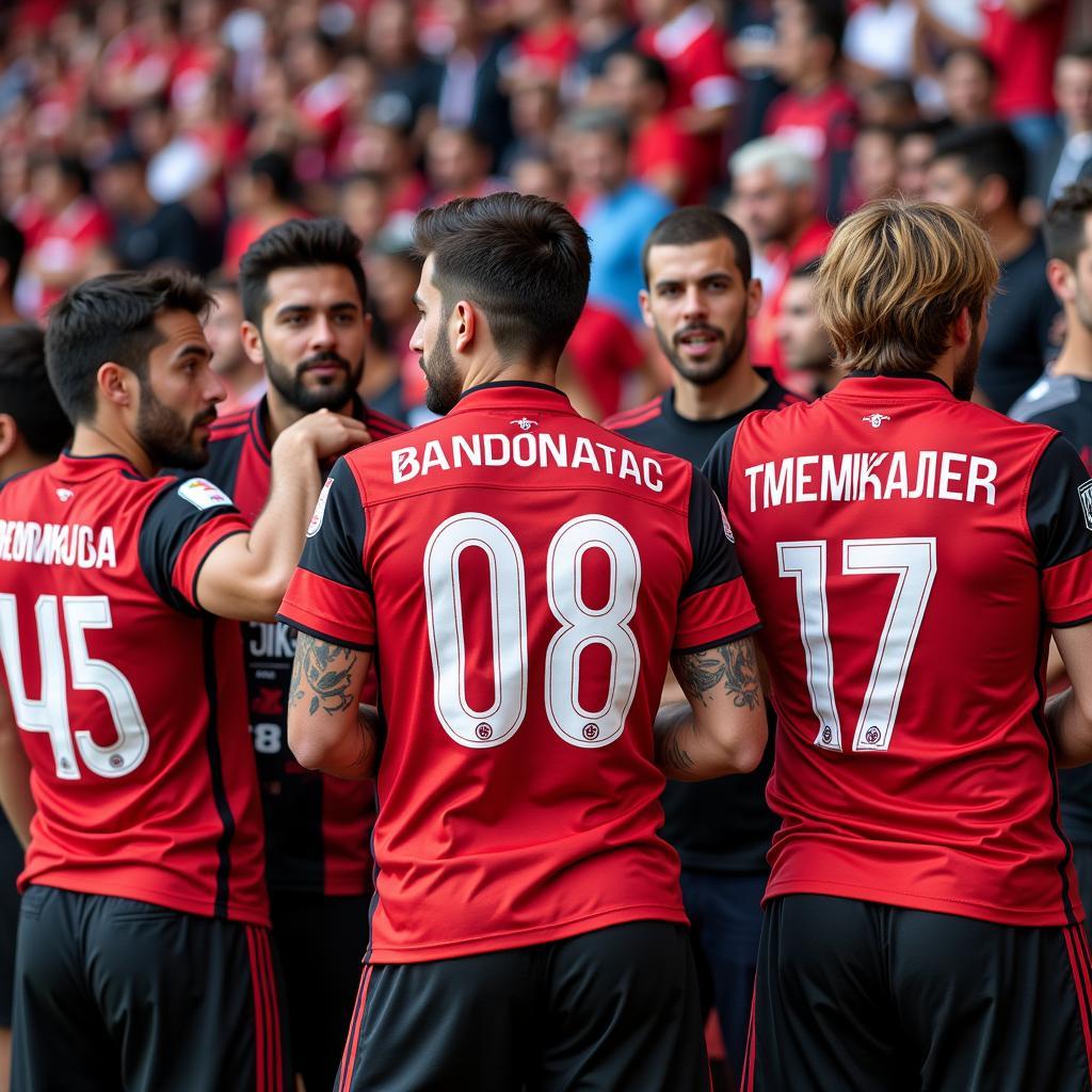 Beşiktaş Fans with Custom Jerseys