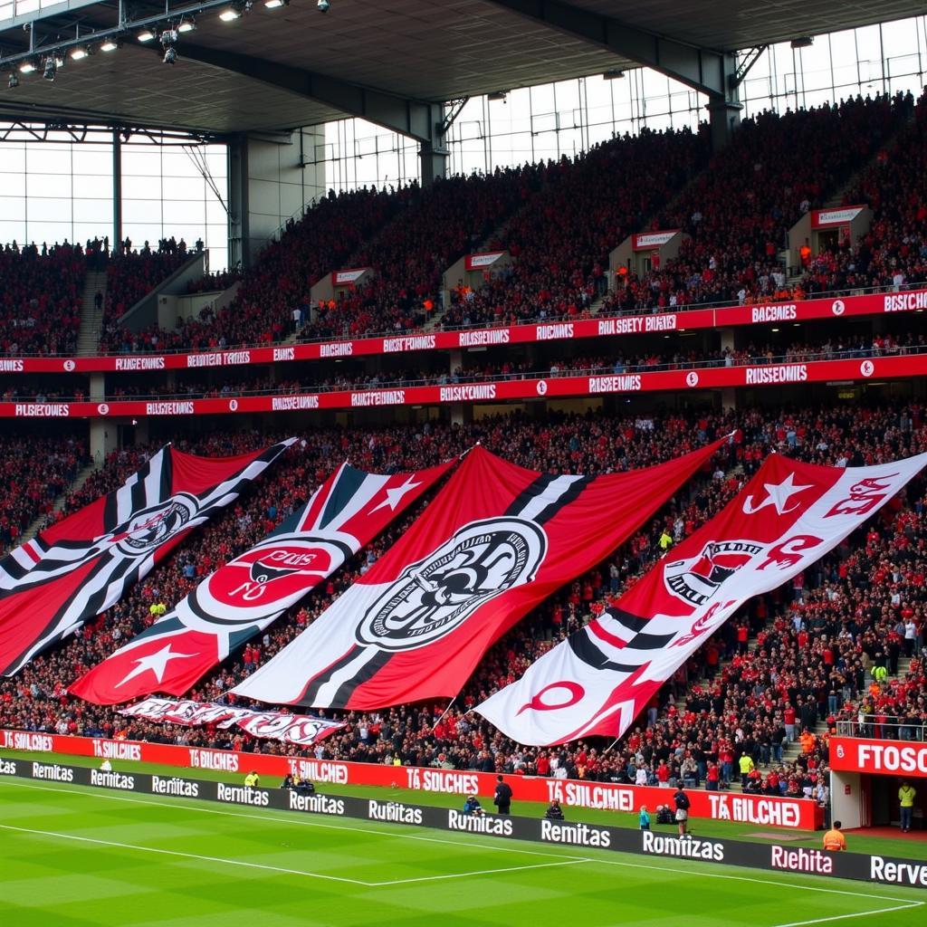 Besiktas Flags and Banners at Vodafone Park