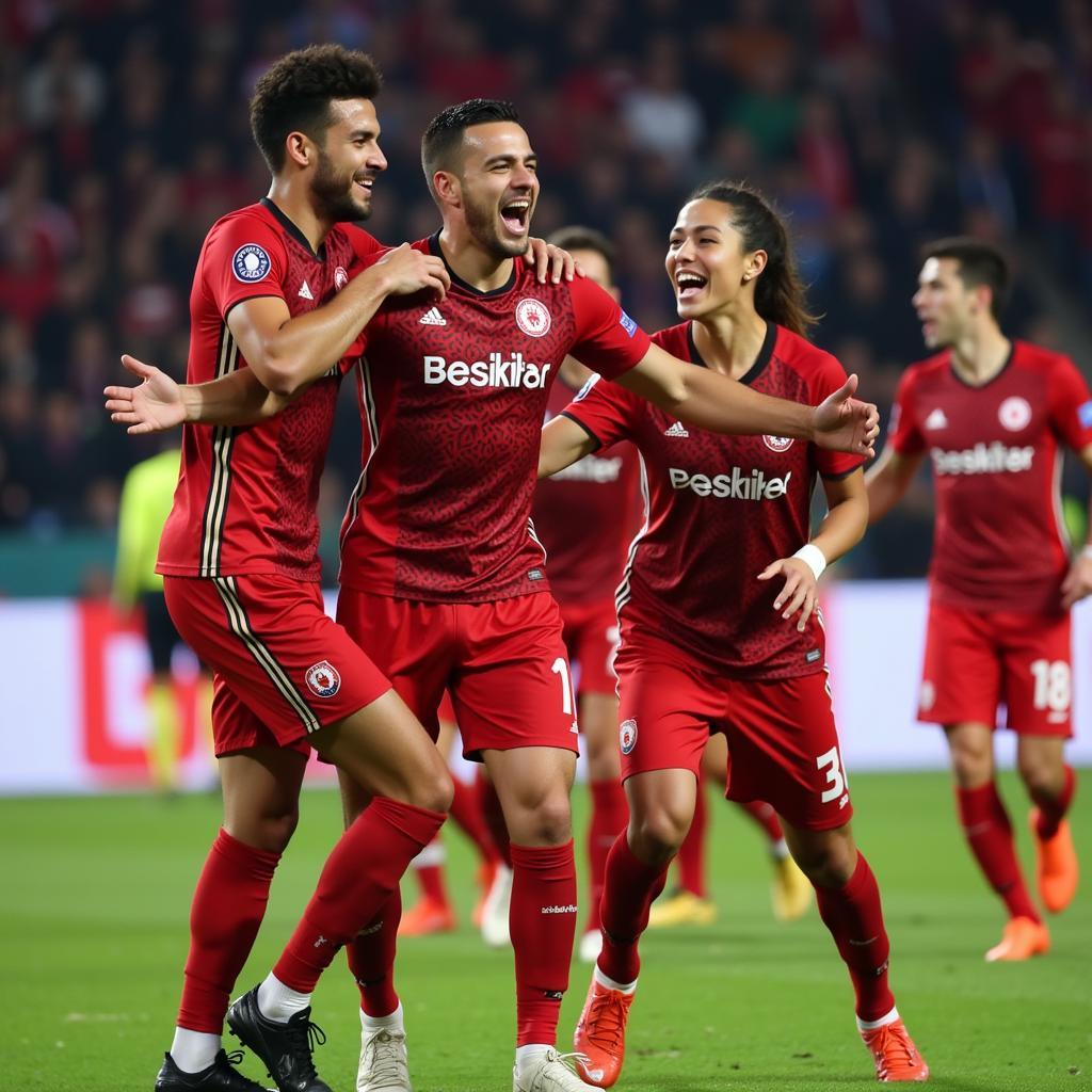 Besiktas Forward Celebrating a Goal