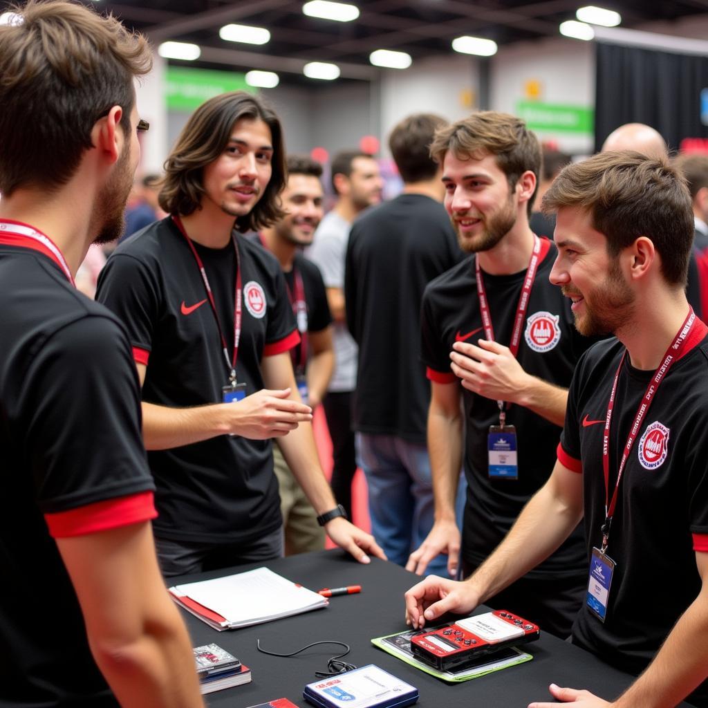 Besiktas fans gathering at Illinois Game Con to discuss gaming and football.