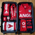 Besiktas gear neatly organized in packing cubes inside a suitcase