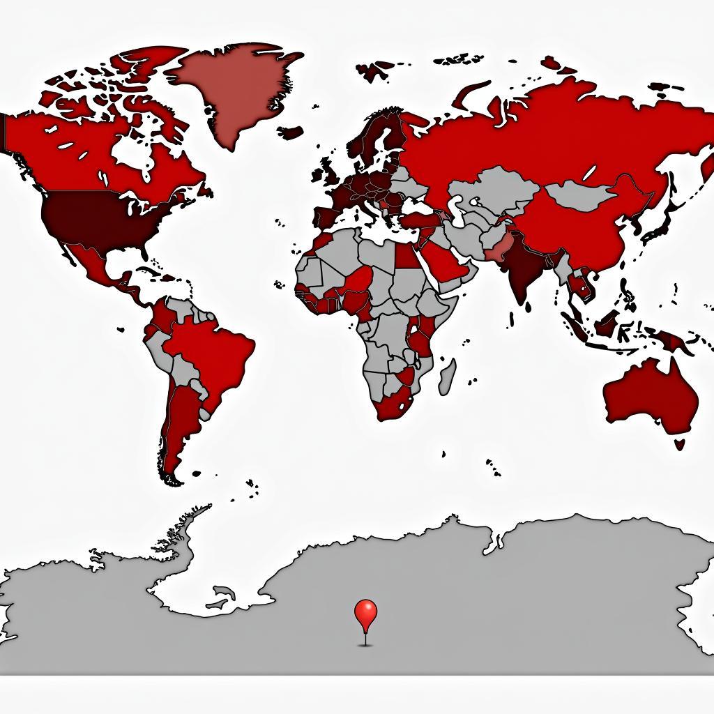 Global Map Highlighting Besiktas Fan Base Distribution