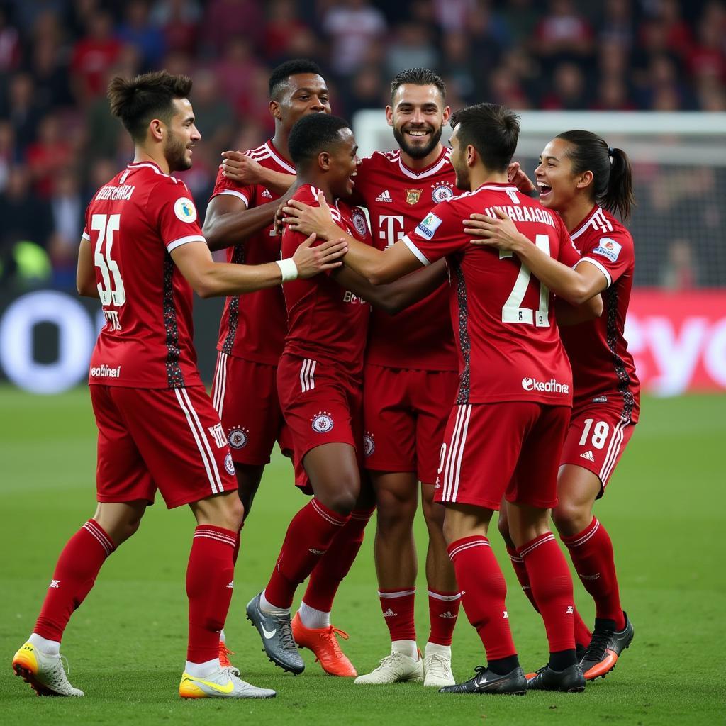 Beşiktaş Players Celebrating a Historic Victory