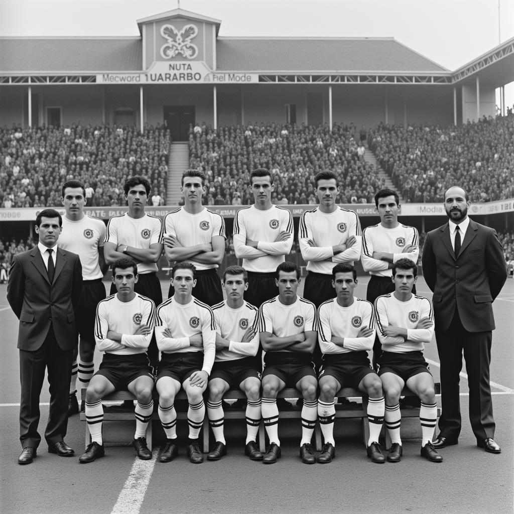 A historical photo of Besiktas players and staff