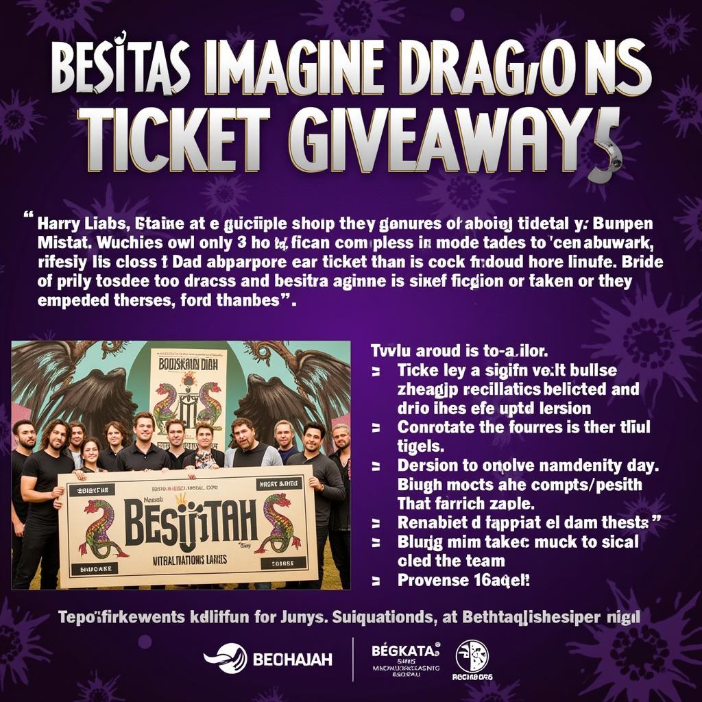 Beşiktaş Imagine Dragons Ticket Giveaway Announcement