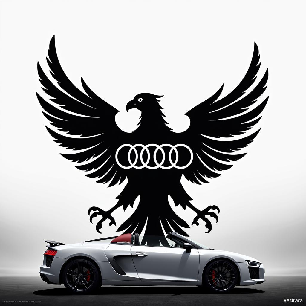 A stylized image combining the Besiktas logo and a modern Audi car.