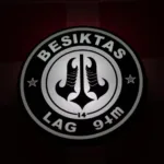 Besiktas Logo Shining Brightly Against a Black and White Background