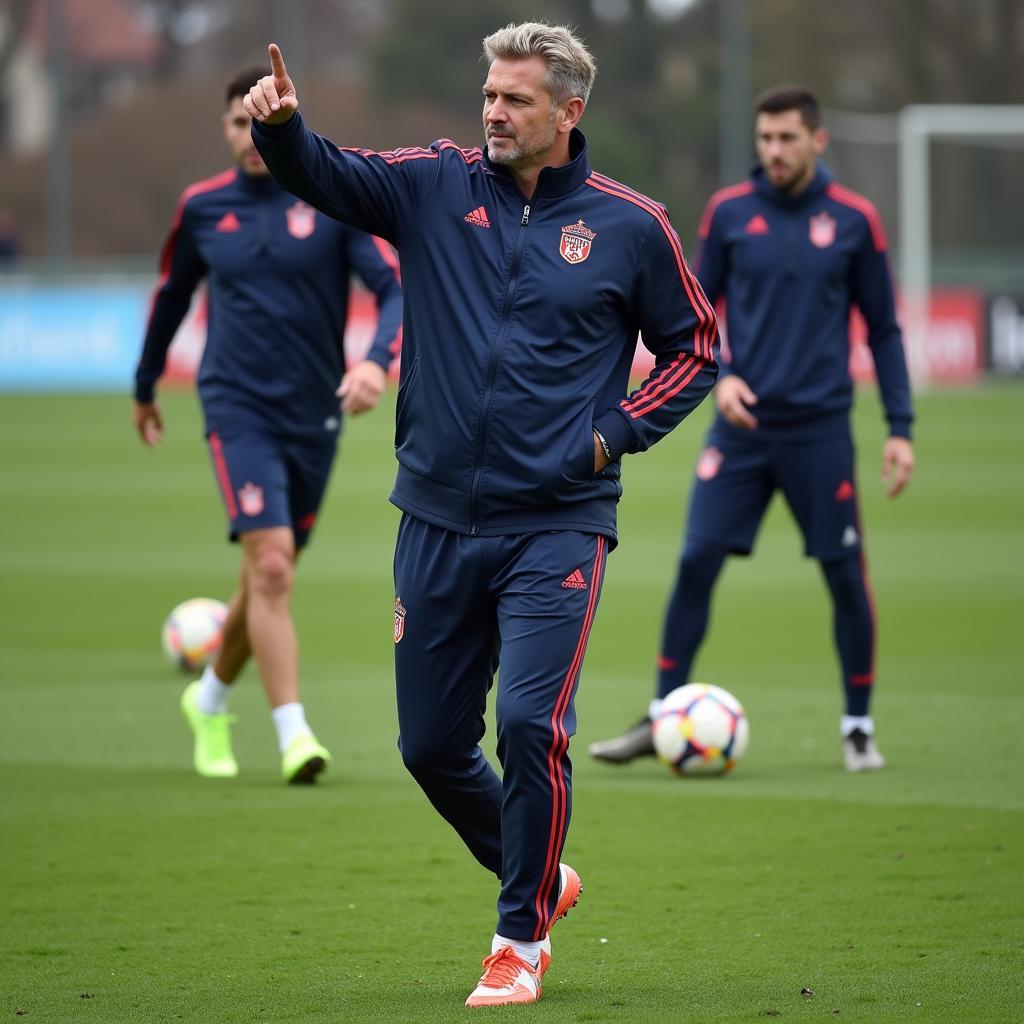 Beşiktaş Manager Leading Training Session