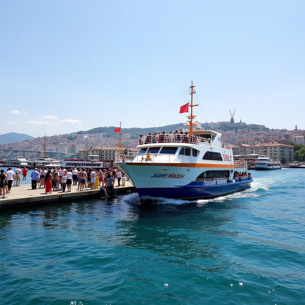 Ferry Arriving at Besiktas Marina