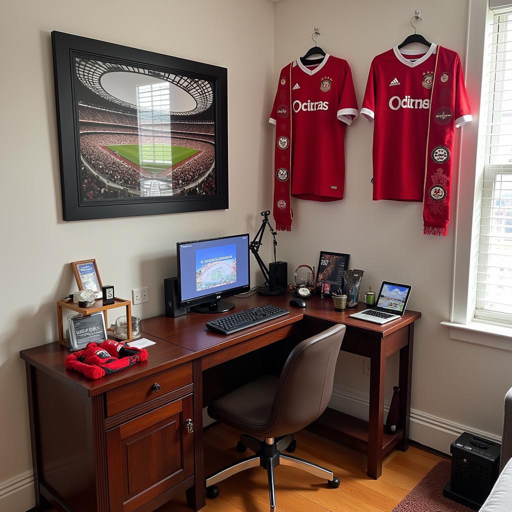 Besiktas Memorabilia Display in Boston Apartment