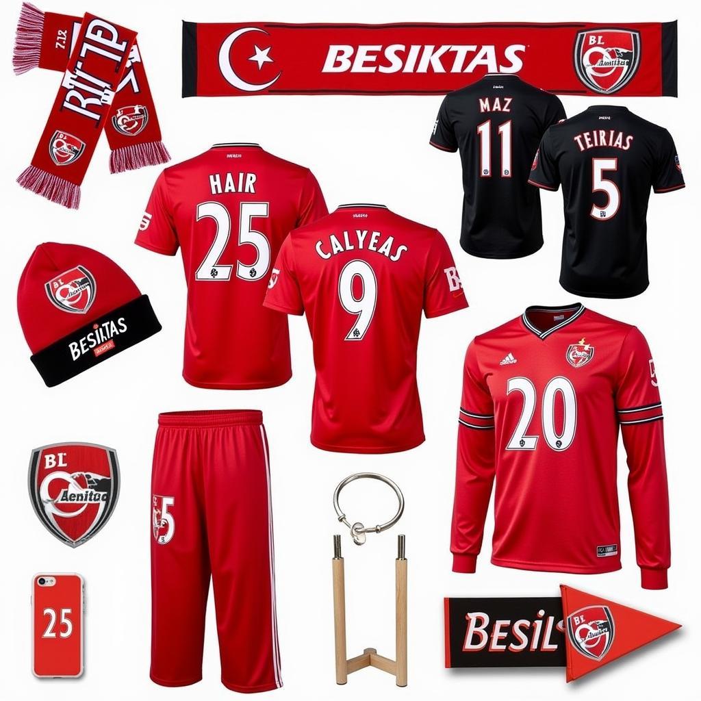 Collection of Besiktas Merchandise Items