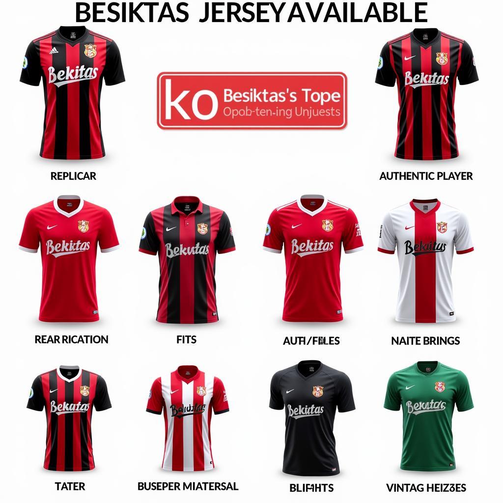 Different Types of Besiktas One Piece Jerseys Available