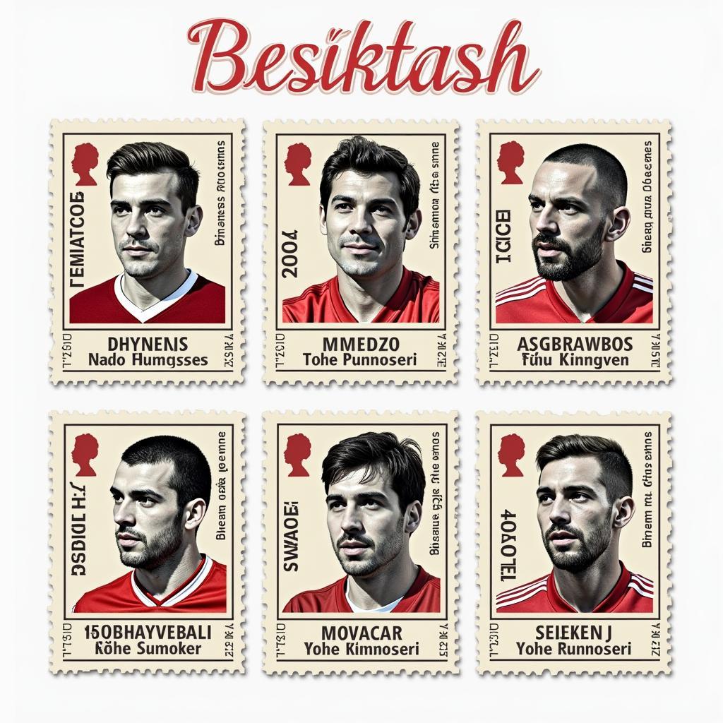 Beşiktaş Plate Block Stamps: Legendary Players