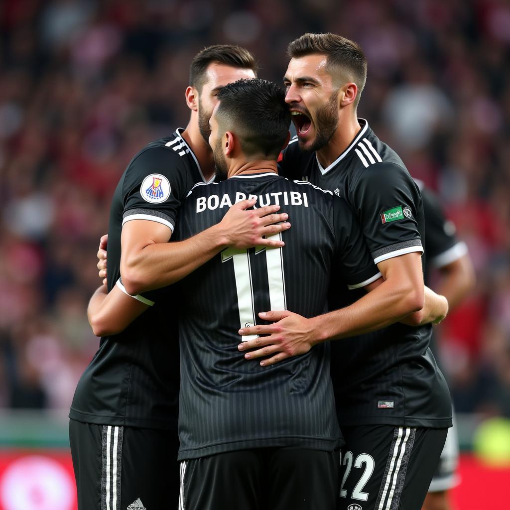 Beşiktaş Players Celebrating a Goal