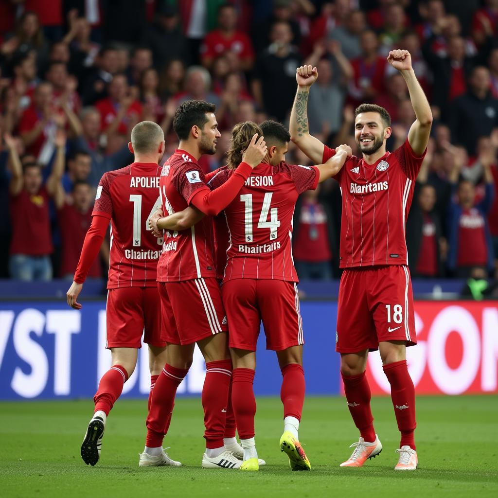 Besiktas Players Celebrating a Goal