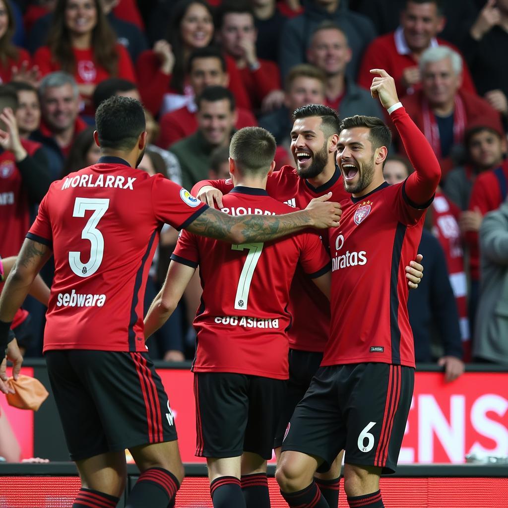 Besiktas Players Celebrating